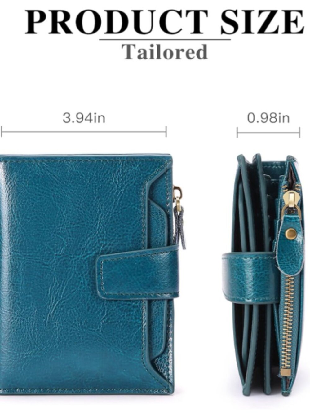 FALAN MULE Small Wallet for Women Leather Bifold Compact RFID Blocking Small Wom